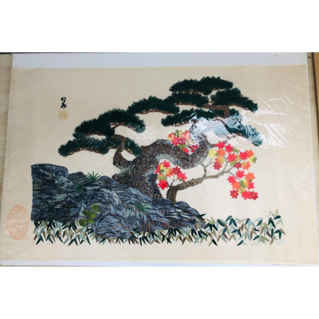 日本刺繍 刺繍絵 ハンドメイドのハンドメイド その他(その他)の商品写真