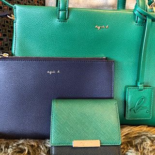 アニエスベー(agnes b.)の215 mana様専用agnes.b 新品グリーン2wayバッグとミニウォレット(ハンドバッグ)