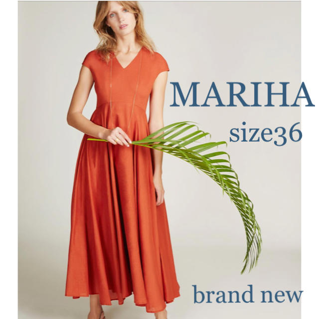 新品タグ付　MARIHA春の月のドレス　テラコッタ　36