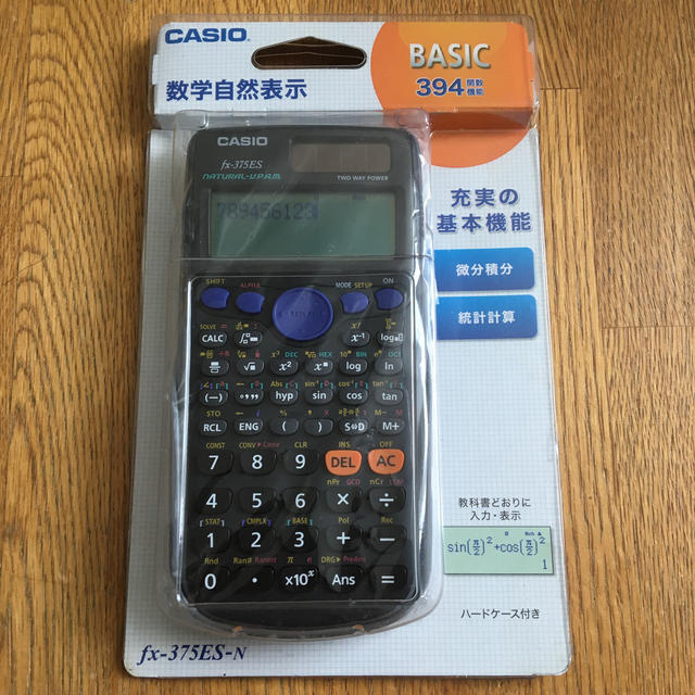 CASIO(カシオ)のカシオ 関数電卓 微分積分・統計・数学自然表示 394関数 fx-375ES-N インテリア/住まい/日用品の文房具(その他)の商品写真