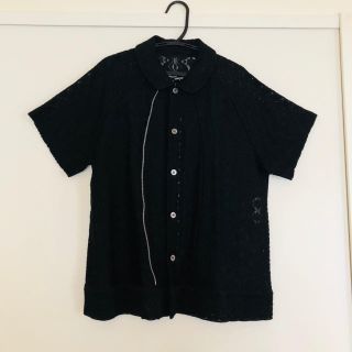 コムデギャルソン(COMME des GARCONS)のtricot comme des garconsのブラウス/黒(シャツ/ブラウス(半袖/袖なし))