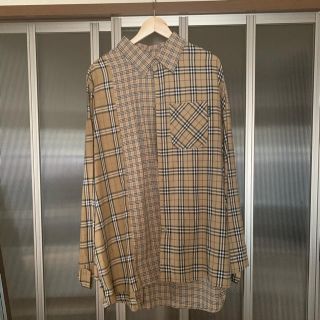 バーバリー(BURBERRY)の【pon様専用】AJOBYAJO Over/Check Mixed Shirt(シャツ)