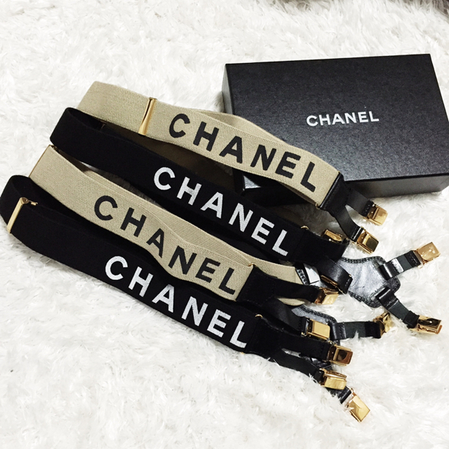 シャネル【値下げ】CHANEL シャネル サスペンダー　ブラック　美品