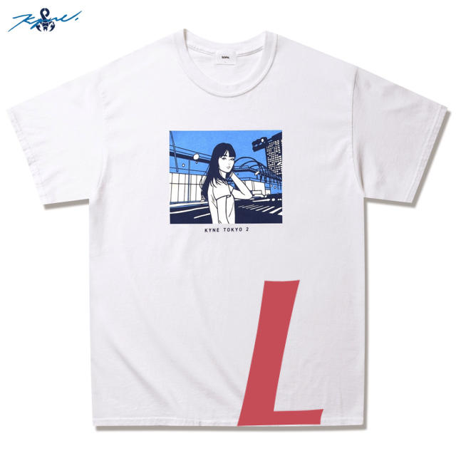 SOPH(ソフ)のSOPHNET. KYNE TOKYO 2 TEE Lサイズ　白 メンズのトップス(Tシャツ/カットソー(半袖/袖なし))の商品写真