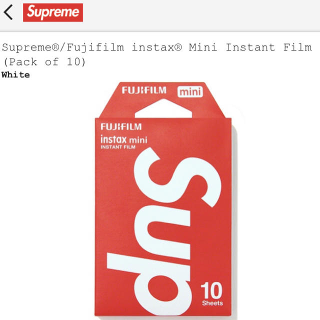 Supreme(シュプリーム)のSupreme Fujifilm instaxMini Instant Film メンズのメンズ その他(その他)の商品写真