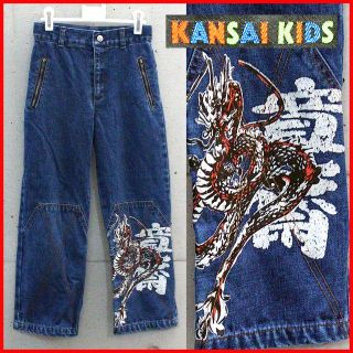 カンサイヤマモト(Kansai Yamamoto)の美品!秀逸ｸﾞﾗﾌｨｯｸ☆【KANSAI KIDS】ﾃﾞﾆﾑ110 送料込(パンツ/スパッツ)