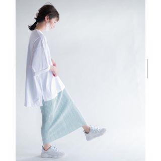 mite  pleats straight sk(ロングスカート)