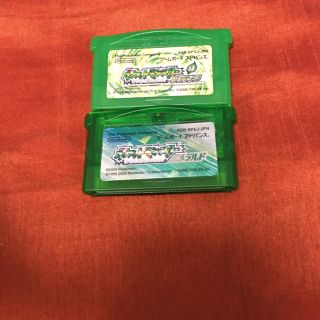 ポケモン(ポケモン)のポケットモンスター エメラルド  リーフグリーン ポケモン GBA ソフト(携帯用ゲームソフト)