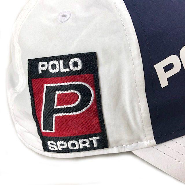 POLO RALPH LAUREN(ポロラルフローレン)のポロスポーツ ベースボールキャップ 復刻 軽量 男女兼用 白 紺 190131 メンズの帽子(キャップ)の商品写真