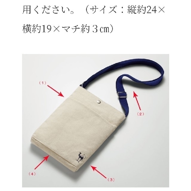 サライ 8月号付録 帆布肩掛けバッグ メンズのバッグ(ショルダーバッグ)の商品写真