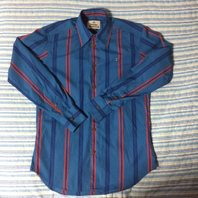 Vivienne Westwood ストライプ シャツ ブルー系 公式メーカー メンズ