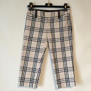 バーバリーブルーレーベル(BURBERRY BLUE LABEL)のバーバリー　ブルーレーブル　クロップドパンツ　ボトムス　コットン　チェック 36(クロップドパンツ)