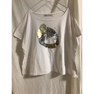 アトリエドゥサボン(l'atelier du savon)のアトリエドゥサボン　スワン　ゴールド箔プリント　Tシャツ　(Tシャツ(半袖/袖なし))