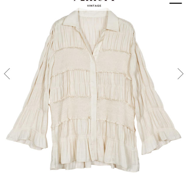 Ameri VINTAGE - ameri 初日完売済み SHIRRING PLEATS BLOUSE