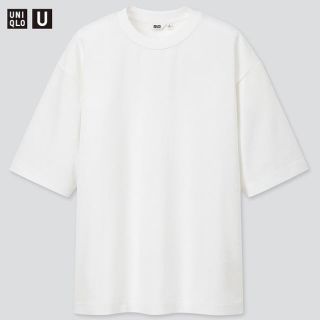 ユニクロ(UNIQLO)のUNIQLO U  エアリズムコットンオーバーサイズTシャツ（五分袖）(Tシャツ/カットソー(半袖/袖なし))