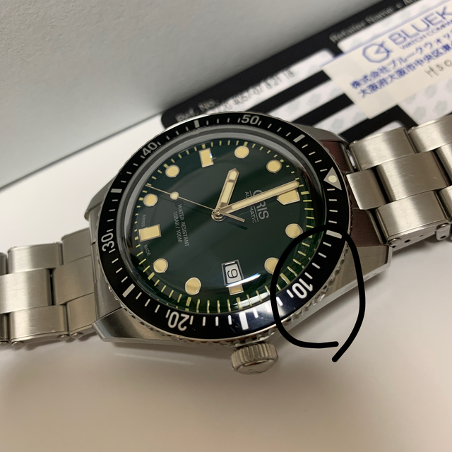 ORIS(オリス)のオリス　ダイバーズ65 グリーン中古 メンズの時計(腕時計(アナログ))の商品写真