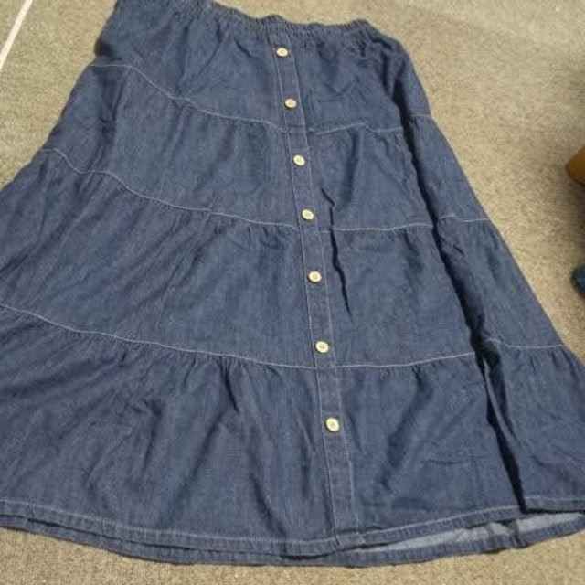 4Lデニムロングスカート レディースのスカート(ロングスカート)の商品写真