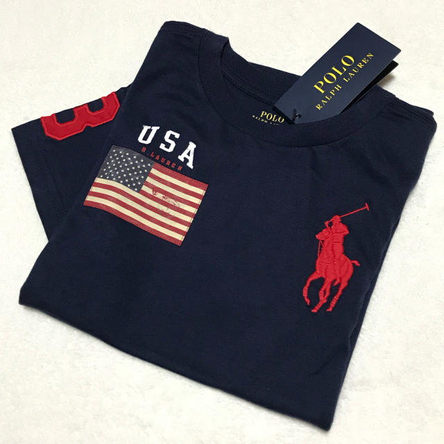 POLO RALPH LAUREN(ポロラルフローレン)のSALE✧︎*。4/110 新品 USAビッグポニー×ナンバリング Tシャツ キッズ/ベビー/マタニティのキッズ服男の子用(90cm~)(Tシャツ/カットソー)の商品写真