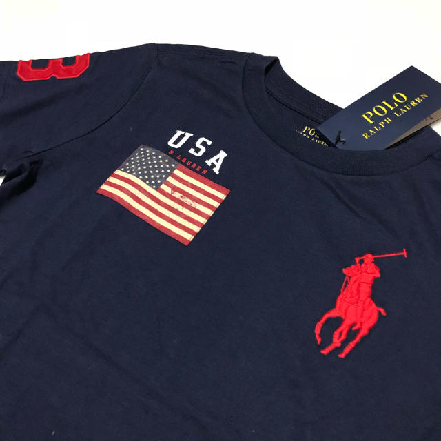 POLO RALPH LAUREN(ポロラルフローレン)のSALE✧︎*。4/110 新品 USAビッグポニー×ナンバリング Tシャツ キッズ/ベビー/マタニティのキッズ服男の子用(90cm~)(Tシャツ/カットソー)の商品写真