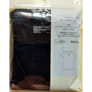 ムジルシリョウヒン(MUJI (無印良品))の無印良品 洗えるウール Vネック半袖Tシャツ MUJI 新品 L 送料無料(Tシャツ/カットソー(半袖/袖なし))