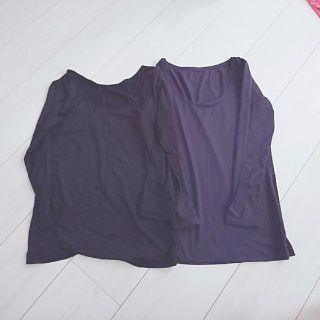 ユニクロ(UNIQLO)のUNIQLO*エアリズム8分袖タイプ*2枚セット*日焼け防止*(アンダーシャツ/防寒インナー)