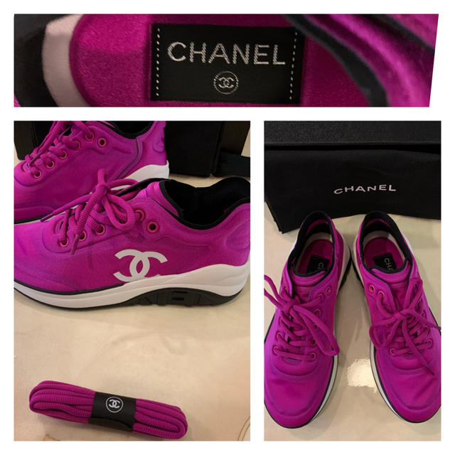 CHANEL(シャネル)のシャネル スニーカー CHANEL ピンク 37 正規品 新品 COCO レディースの靴/シューズ(スニーカー)の商品写真