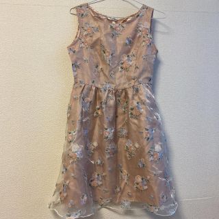 花柄シフォンワンピース(ひざ丈ワンピース)