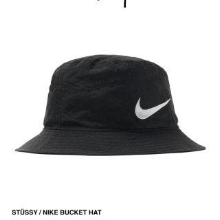 ステューシー(STUSSY)のSTÜSSY NIKE BUCKET HAT BLACK  ステューシー　ナイキ(ハット)