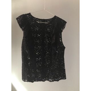 ザラ(ZARA)のZARA レーストップス　XS(カットソー(半袖/袖なし))