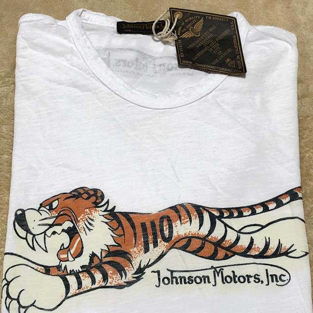 ★新品 Johnson Motors ジョンソンモータース Tシャツ 白/L