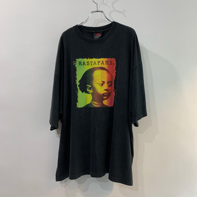 RASTAFARI レゲエ　アーティスト　プリント　Tシャツ　デザイン古着 メンズのトップス(Tシャツ/カットソー(半袖/袖なし))の商品写真