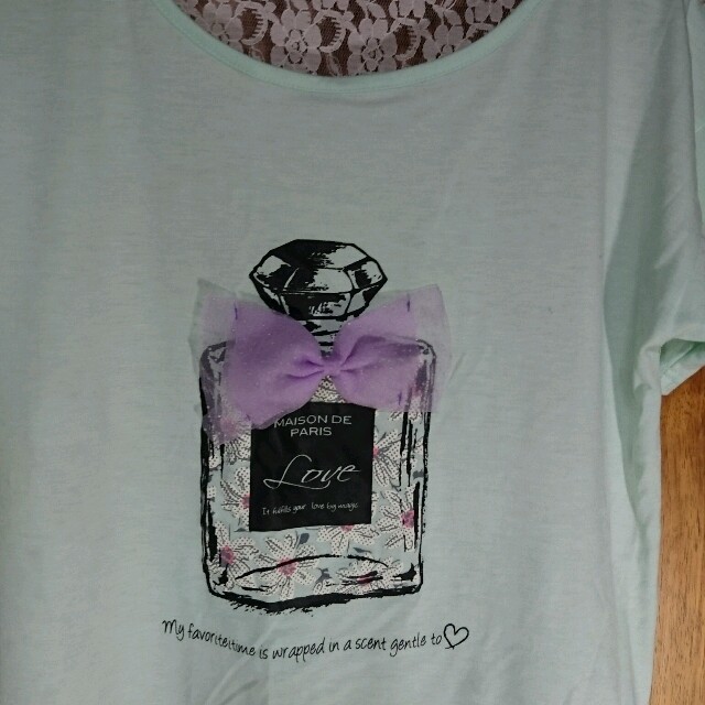 abc une face(アーベーセーアンフェイス)の裏レースTシャツ レディースのトップス(Tシャツ(半袖/袖なし))の商品写真