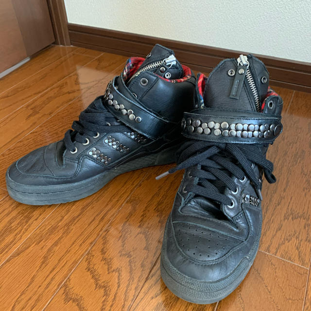 DIESEL adidas コラボ　レザーハイカットスニーカー