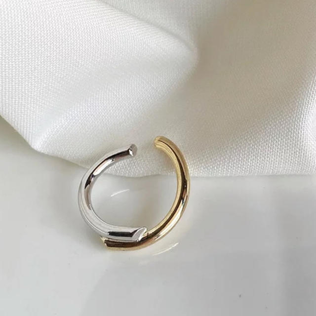 Adam et Rope'(アダムエロぺ)のContrast double ring No.228 レディースのアクセサリー(リング(指輪))の商品写真