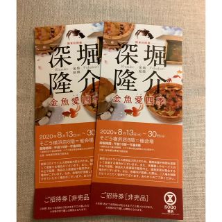 深堀隆介　そごう美術館　招待券　2枚(美術館/博物館)