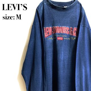 リーバイス(Levi's)のヴィンテージ リーバイス Levi's ロンＴ ブルー ロゴ インディゴ(Tシャツ/カットソー(七分/長袖))