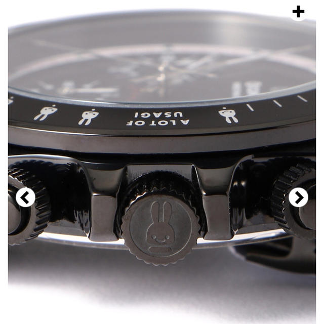 CUNE(キューン)のcuneうさぎグラフうでどけい   腕時計  ブラック メンズの時計(金属ベルト)の商品写真