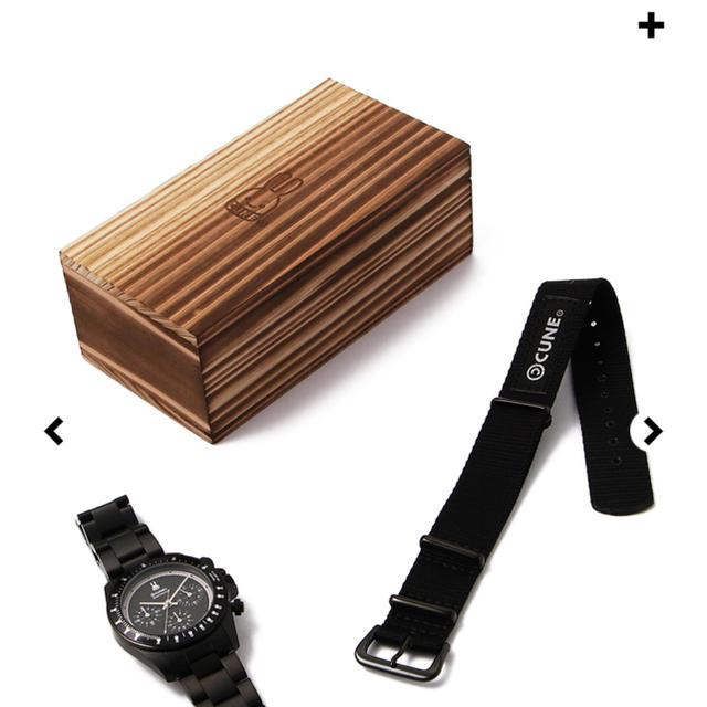 CUNE(キューン)のcuneうさぎグラフうでどけい   腕時計  ブラック メンズの時計(金属ベルト)の商品写真