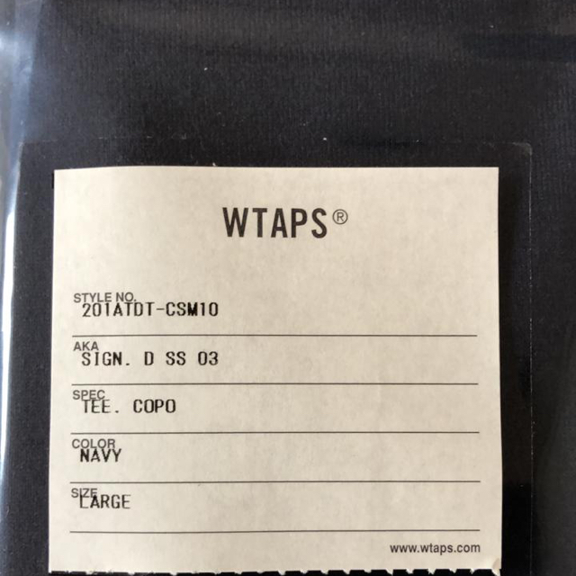 20SS WTAPS SIGN DESIGN SS L NAVY