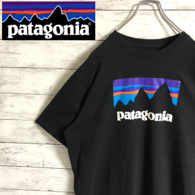 patagonia(パタゴニア)の【超人気】パタゴニア☆ビッグロゴ　ブラック　半袖Tシャツ　メキシコ製 メンズのトップス(Tシャツ/カットソー(半袖/袖なし))の商品写真