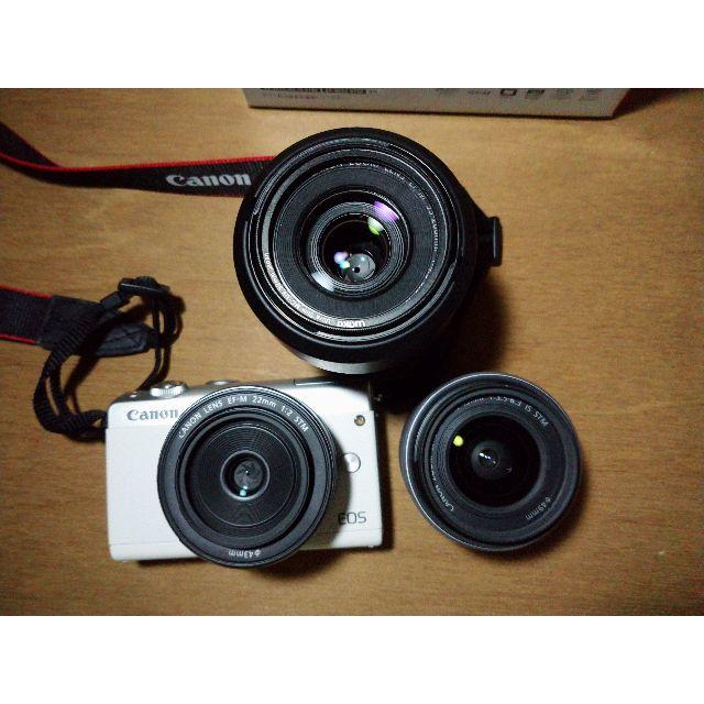 Canon EOS M100 ダブルレンズキット + EF-M 55-200スマホ/家電/カメラ