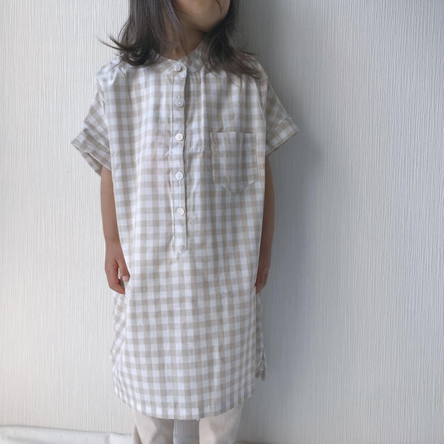 ギンガムチェックワンピース　90 100 110 120 キッズ/ベビー/マタニティのキッズ服女の子用(90cm~)(ワンピース)の商品写真