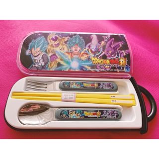 ドラゴンボール(ドラゴンボール)の食洗機対応スライド式トリオセット☆ドラゴンボール超　スプーン&フォーク&おはし(スプーン/フォーク)