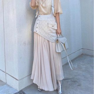 アメリヴィンテージ(Ameri VINTAGE)のAmeri  vintage KNIT SUSPENDER SKIRT(ロングスカート)