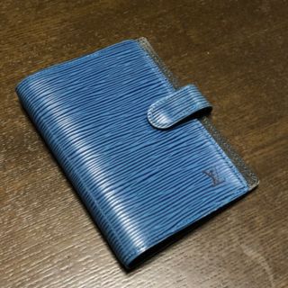 ヴィトン(LOUIS VUITTON) 手帳(メンズ)(ブルー・ネイビー/青色系)の