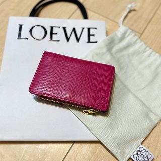 ロエベ(LOEWE)の美品☆ロエベ  スモールジップウォレット　コインケース　リネン(財布)