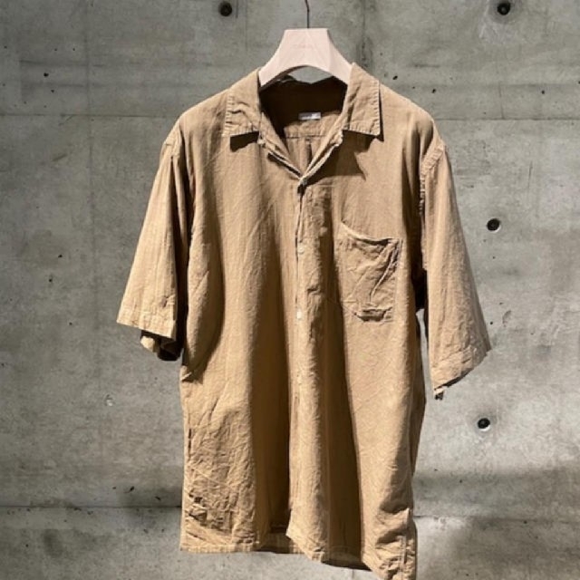 comoli 20ss ベタシャンオープンカラーシャツ Khaki サイズ2