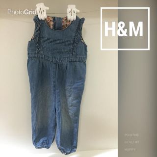 エイチアンドエム(H&M)のすみれ  H&Mデニムロンパース74cm(ロンパース)