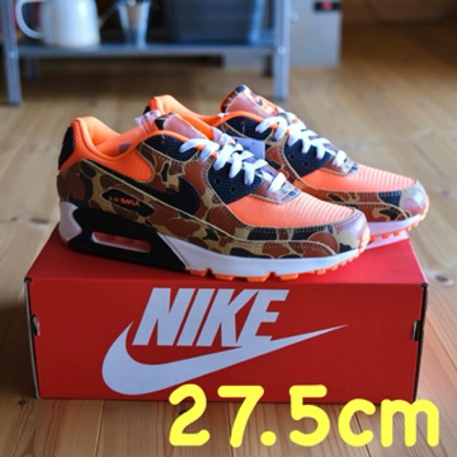 NIKE(ナイキ)のNIKE MAX90SP CAMO オレンジカモ 27.5 US9.5 未使用 メンズの靴/シューズ(スニーカー)の商品写真