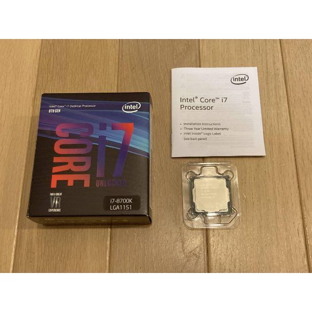 Intel 第8世代CPU「Core i7-8700K」 TDP95W・LGA1PC/タブレット